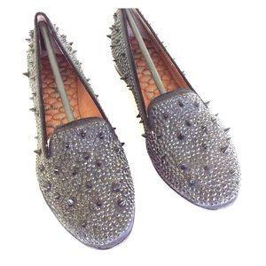 Black Sam Edelman Spiked Loafers
